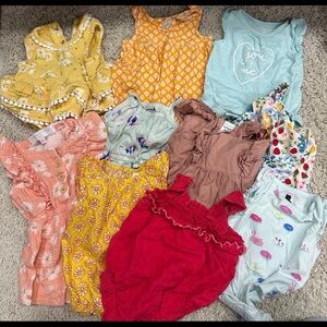 Assorted Baby Rompers in Various Colors